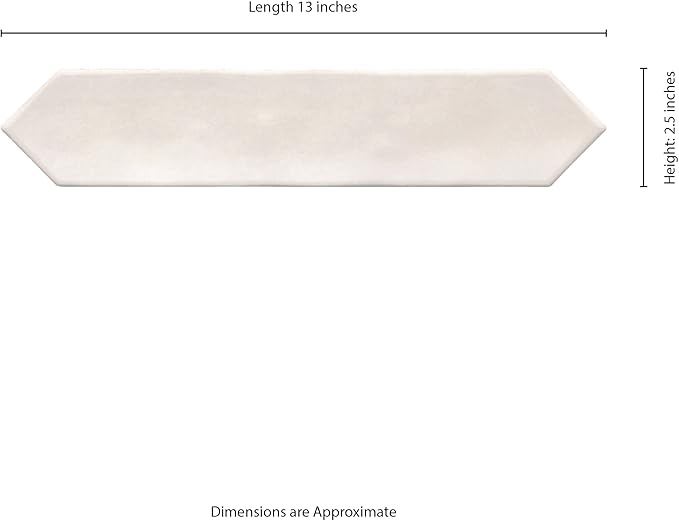 MSI Renzo Dove 2.5 Inch x 13 Inch Glossy Ceramic Picket Wall Tile for Bathroom, Kitchen Backsplash, Accent Tile, and Shower Wall