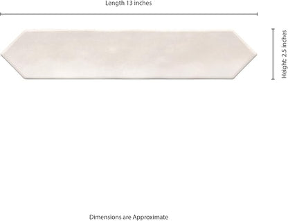 MSI Renzo Dove 2.5 Inch x 13 Inch Glossy Ceramic Picket Wall Tile for Bathroom, Kitchen Backsplash, Accent Tile, and Shower Wall