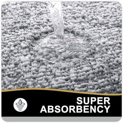 OLANLY Bathroom Rugs 36x24, Soft Absorbent Microfiber Bath Rugs, Dark Grey