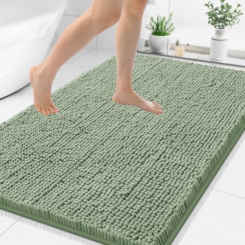 Smiry Bathroom Rugs 44X32, Luxury Chenille Extra Soft Absorbent Bath Mat