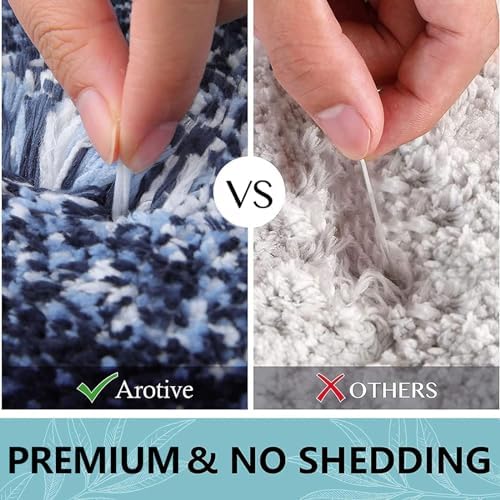 Arotive Microfiber Bathroom Rugs, Shaggy Soft Absorbent Bath Rug, 54x24