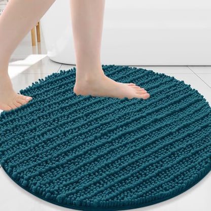 Arotive Round Bathroom Rugs 24x24, Soft Absorbent Chenille Shaggy Bath Mat