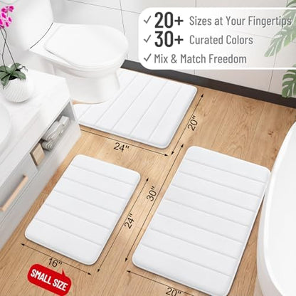 OLANLY Memory Foam Large Bath Mat 70x46, Super Soft Absorbent Bathroom Rugs