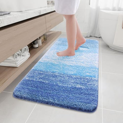 Arotive Microfiber Bathroom Rugs, Shaggy Soft Absorbent Bath Rug, 47x24
