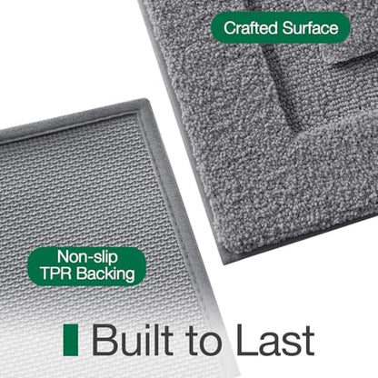 LUMI Ultra Soft Bathroom Rugs Absorbent, Non Slip Bath Mat 24x36, Dark Grey