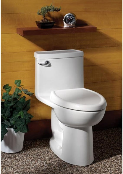 American Standard 2403128.020 Compact Cadet 3 One-Piece Toilet with Slow-Close Seat, Elongated Front, Left-Hand Flush, White, 1.28 gpf