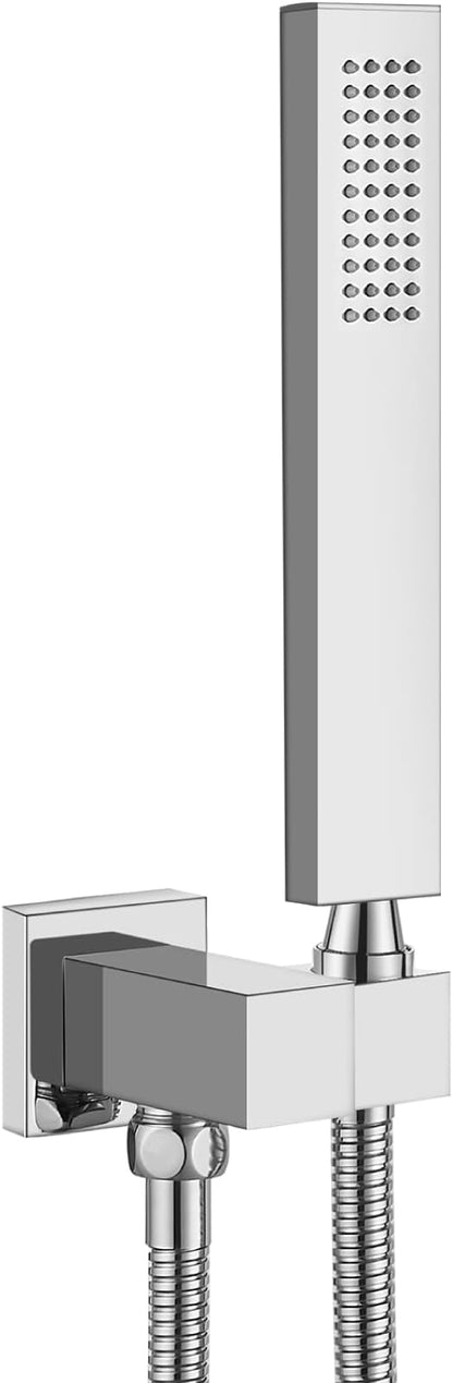 Heyalan Hand-held Shower Head Set-SUS304 Handheld Shower,Polished Chrome | SUS304 stainless steel wand, straight-style design, single rain spray, 59-inch long hose and standard 1/2-inch connection
