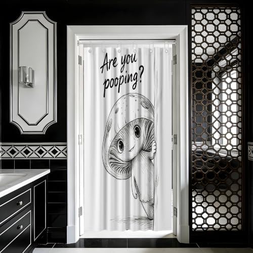 Small Stall Shower Curtain Rv Cottagecore Mushroom, 48 x 72 Inchs