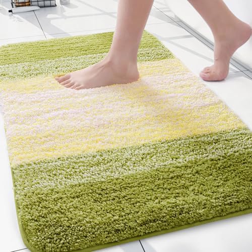 Arotive Microfiber Bathroom Rugs, Shaggy Soft Absorbent Bath Rug, 30x20