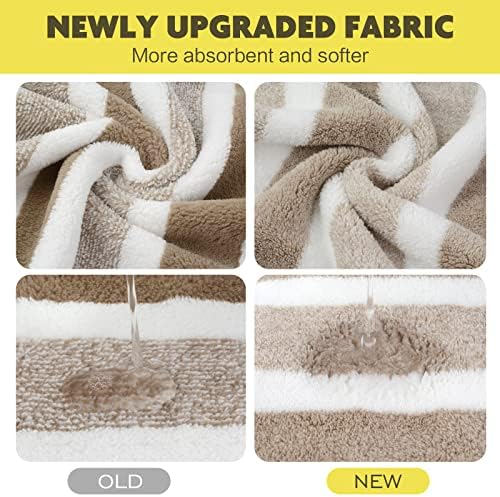 KinHwa Microfiber Hand Towels for Bathroom Soft and Absorbent Face Towels Brown Bathroom Hand Towels for SPA Hair Bath 30inchx16inch 4 Pack