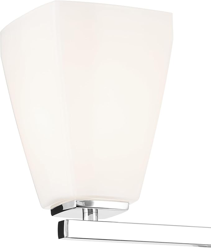 Kichler Marant 21.25" 3-Light Vanity Light with Opal Glass in Chrome, for Bathroom, Powder Room, Over Mirror, (21.25" W x 9.5" H), 55216CH