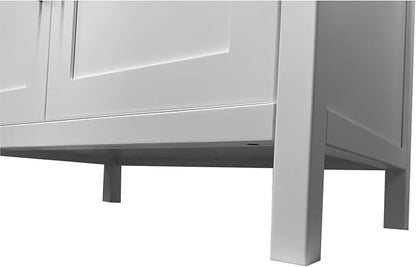 White 36" Width Freestanding Bath Vanity Tip-Out Drawer Sink Base Cabinet Without Top (White Newport, 36" Wx21 Dx34.5 H)