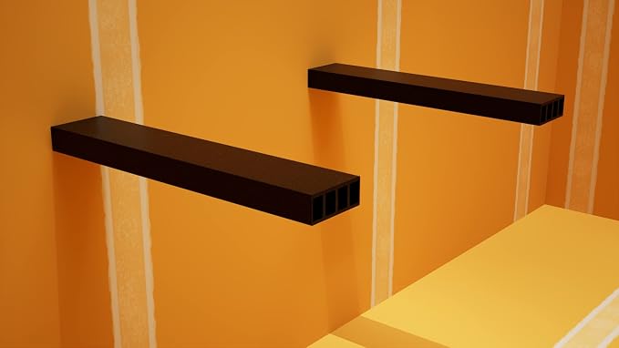 Floating Shower Bench Kit with Orange Waterproof Board - Original Shower Bench Bracket, Bath Bench Seat Bathroom Décor, Bathroom Accessories (12X84)