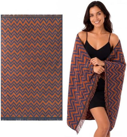 ecolook Chevron Beach and Bath Towels 2 Pack, Decorative Cotton
