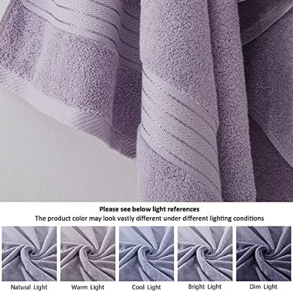COZYART Luxury Bath Towels 2 PCS, Lavender 100% Turkish Cotton 650 GSM
