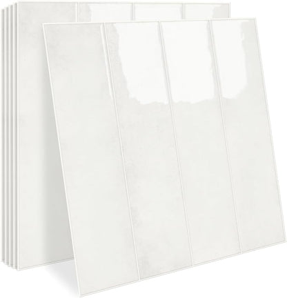 MORCART 2026 New Peel and Stick Backsplash, 10PCS 11.8"x11.8" | Vintage Pattern, 3D Adhesive Waterproof Wall Tiles for Kitchen, Bathroom, Living Room, Laundry Room, Subway Tiles