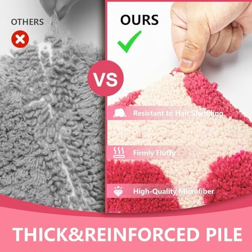 KOEXM Get Naked Bath Mat Pink Bathroom Rugs 20" x 32" Cute Bath Mat