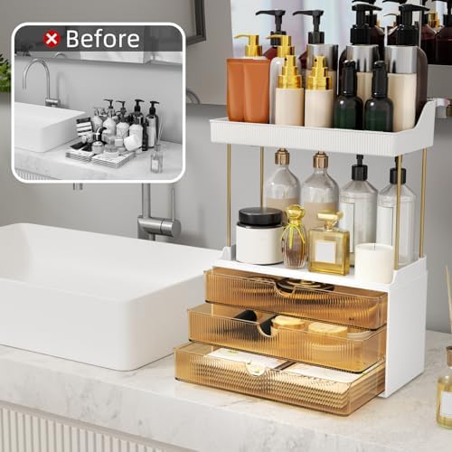 StorBin Arcylic 5-Tier Makeup & Skincare Organizer for Vanity, Bath, 2 Sets