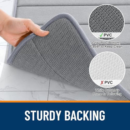 OLANLY Memory Foam Large Bath Mat 40x32, Super Soft Absorbent Bathroom Rugs