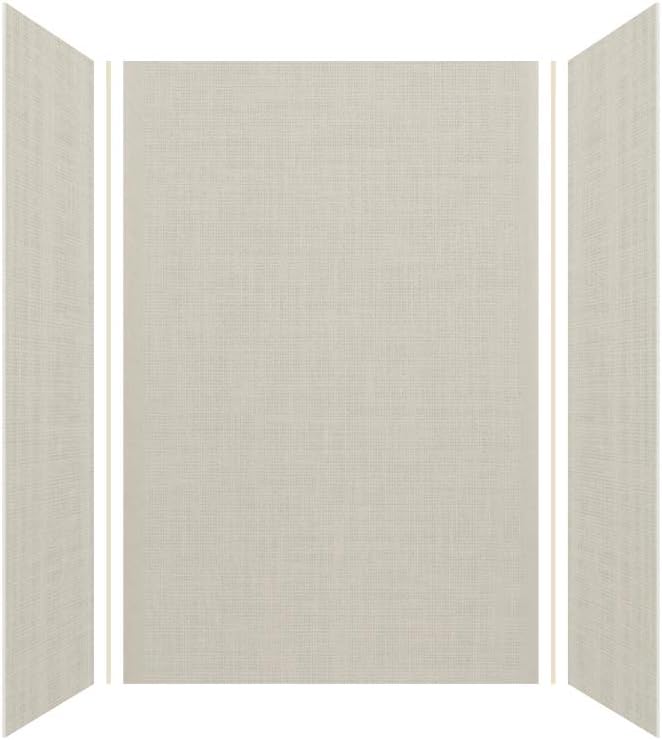 Transolid EWK483672-46 Expressions 3-Panel Shower Wall Kit, 36-in L x 48-in W x 72-in H, Cameo