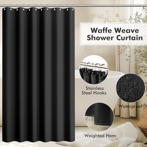 Bathroom Accessories Set - 20PCS Glass Bathroom Set with Shower Curtain and Rugs, Soap Dispenser, Soap Dish, Cup, Qtip Jar, Toothbrush Holder, Stylish & Functional Bath Decor for Home, Apartment