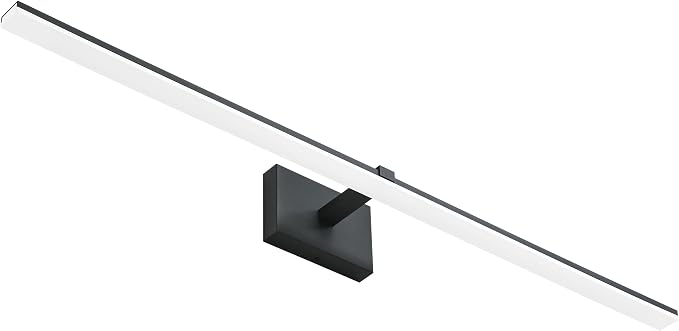 Black Bathroom Light Fixtures - 48 inch Modern Vanity Lights for Bath LED Bathroom Lights Over Mirror Dimmable Cool White Light