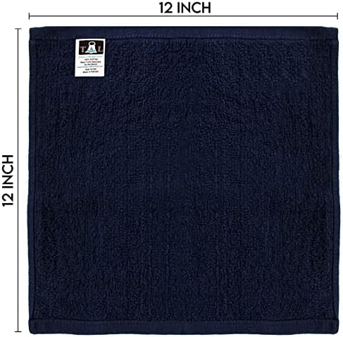 Towel and Linen Mart 100% Cotton - 48 Pack Wash Cloth Set - Flannel Face Cloths, Highly Absorbent and Soft Feel Fingertip Towels (Multi, Pack of 24)