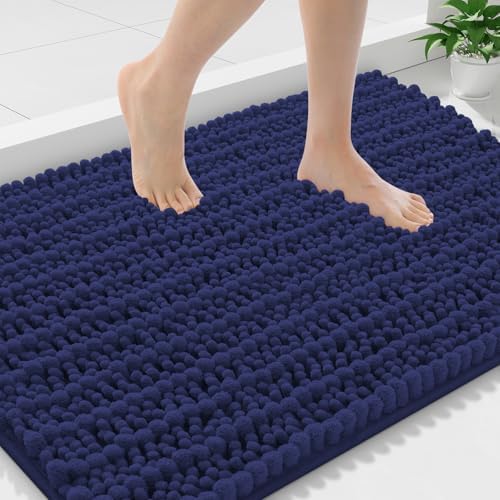 Smiry Bathroom Rugs 36X24, Extra Soft Rubber Backing Chenille Bath Mats