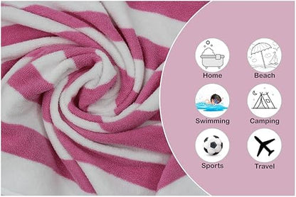 ORIGINAL KIDS Wash Cloths - 100% Cotton Set of 12 Cabana Stripe Washcloths