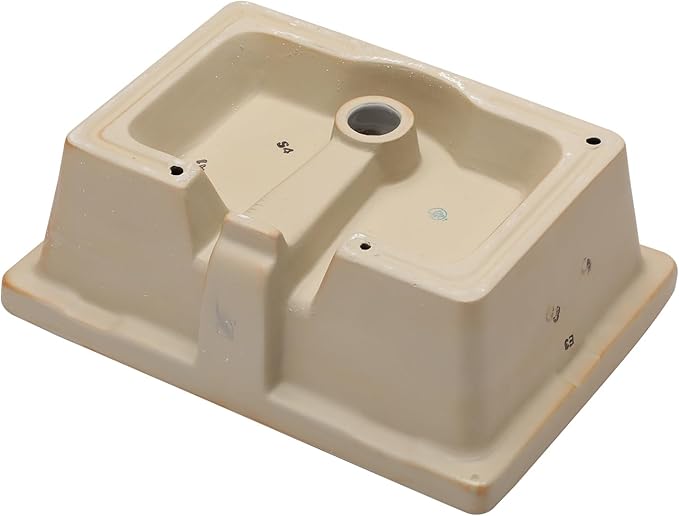 Sarlai Bathroom Sink Undermount Rectangular - 20"x14" Pure White Rectrangle Undermount Sink Porcelain Ceramic Lavatory Vanity Bathroom Sink