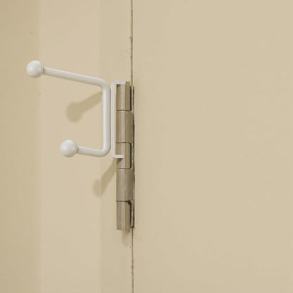 Novabright 2 Pack Door Hinge Hanger Hook Behind Door Towel Rack Double Hook Doors Towel Bar Holder Hinge Mounted for Compact Spaces, Small Bathrooms, and Bedroom(White)