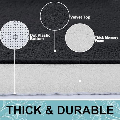 Smiry Memory Foam Bath Mat 47x20, Extra Soft and Absorbent Bathroom Rugs