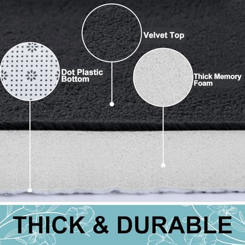 Smiry Memory Foam Bath Mat 70x24, Extra Soft and Absorbent Bathroom Rugs