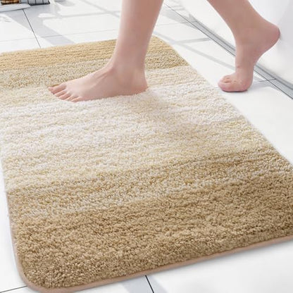 Arotive Microfiber Bathroom Rugs, Shaggy Soft Absorbent Bath Rug, 24x16