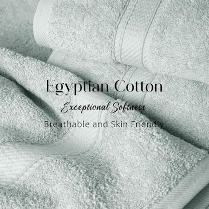 Superior Egyptian Cotton Plush & Absorbent, Bath Towel Set of 4, Sea Foam