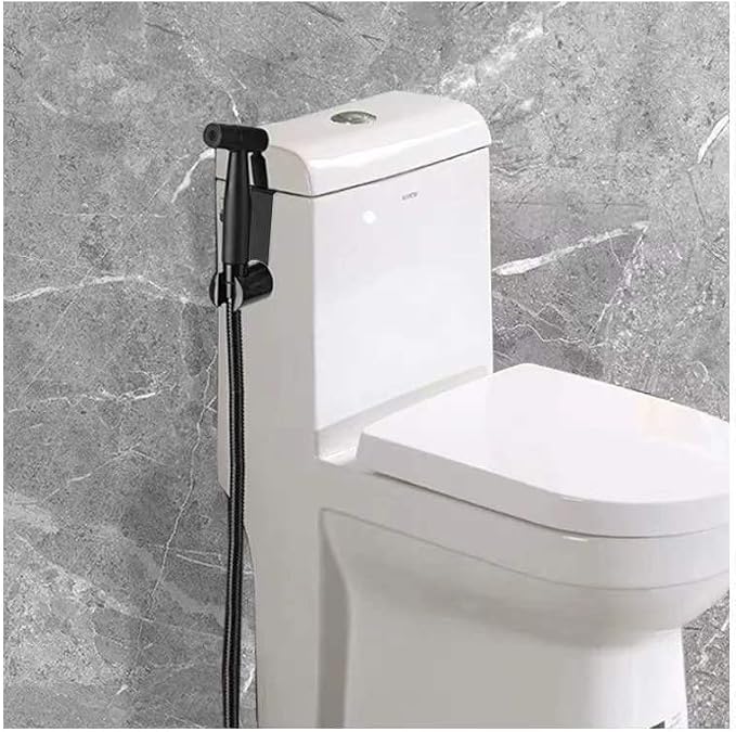 Stainless Steel Toilet Bidet Sprayer Head,Black | for Toilet,personal hygiene cleaning, bathroom cleaning, pet bathing,G1/2 interface.
