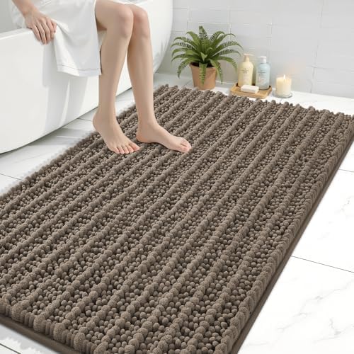 Arotive Bathroom Rugs Mat 44x32, Soft Absorbent Chenille Shaggy Bath Mat