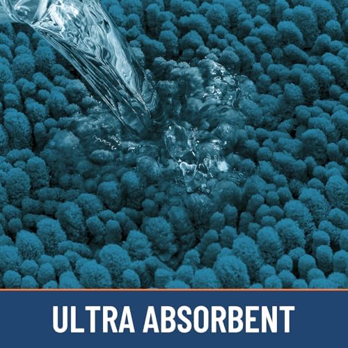 Smiry Bathroom Rugs 36X24, Extra Soft Rubber Backing Chenille Bath Mats