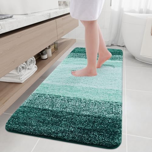 Arotive Microfiber Bathroom Rugs, Shaggy Soft Absorbent Bath Rug, 70x24