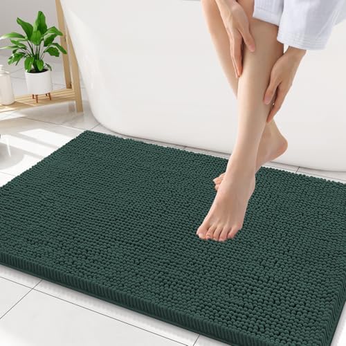 Smiry Bathroom Rugs 34X21, Luxury Chenille Extra Soft Absorbent Bath Mat