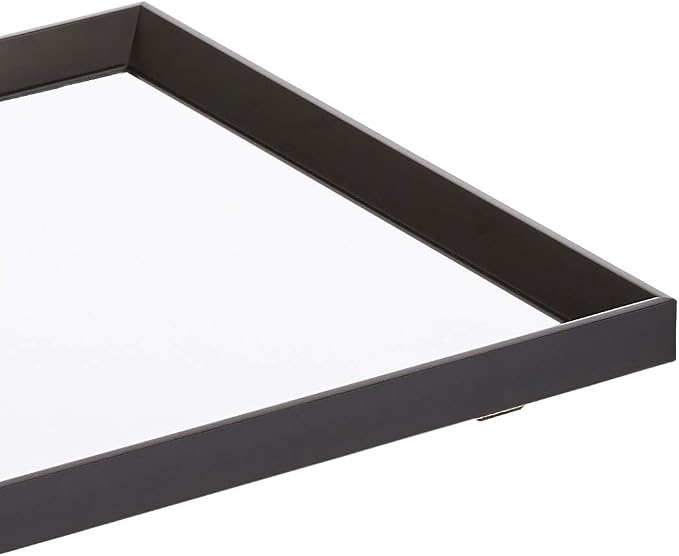 Amazon Basics Rectangular Wall Mount Mirror With Peaked Trim for Bedroom, Living Room, Entryway, Hangs Horizontally or Vertically, 16 x 20 inch, Black