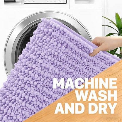 OLANLY Large Bathroom Rugs 40x32, Thick Soft Absorbent Chenille Bath Rugs