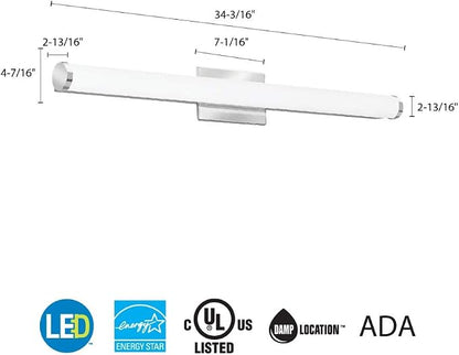 Lithonia Lighting FMVCCLS 36IN MVOLT 30K35K40K 90CRI KR M4 Vanity Fixture, 36-Inch, Chrome