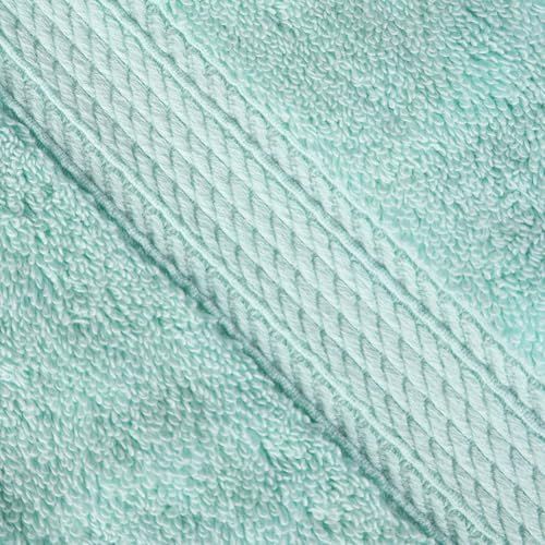 SUPERIOR Egyptian Cotton Pile Heavyweight Bath Sheet, 2 Piece Set, Sea Foam