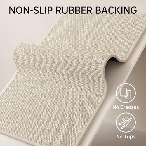 Mecko 24"x36" Bath Mat, Absorbent Quick Dry Bathroom Floor Mats Oatmeal