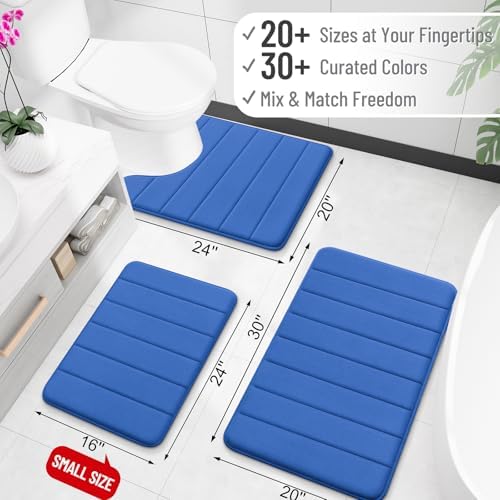 OLANLY Memory Foam Bath Mat 30x20, Super Soft and Absorbent Bathroom Rugs