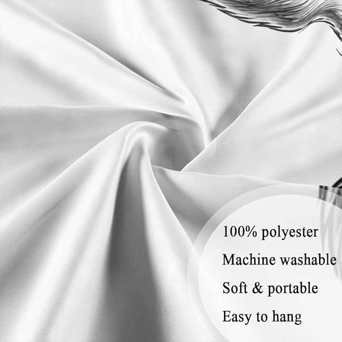 Highland Cow Shower Curtain, Funny Black & White Cow in Bathtub with Towel Rustic Bathroom Decor, Waterproof Washable Polyester Fabric, with Hooks for Farmhouse Bathroom Decorations, 72X72inch