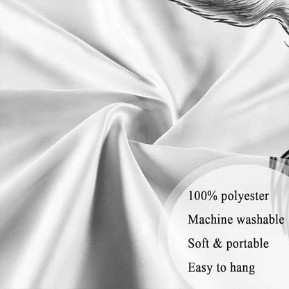 Highland Cow Shower Curtain, Funny Black & White Cow in Bathtub with Towel Rustic Bathroom Decor, Waterproof Washable Polyester Fabric, with Hooks for Farmhouse Bathroom Decorations, 72X72inch