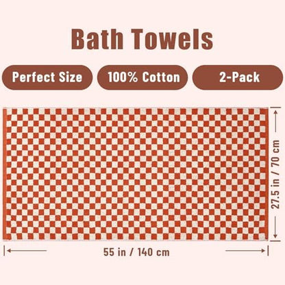 Jacquotha Ultra Soft Bath Towels 2 Pack - 520 GSM Cotton Highly Absorbent