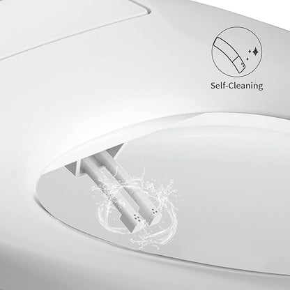 R&T V8902 Non-Electric Bidet Toilet Seat Elongated Self-Cleaning Dual Spray Nozzles for Rear & Feminine Wash